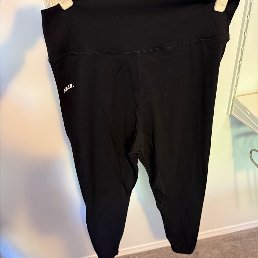 STAX women’s plus size 3X Black High-Waisted Leggings full leg